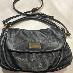 Marc By Marc Jacobs Black Shoulder Bag with Gold Details